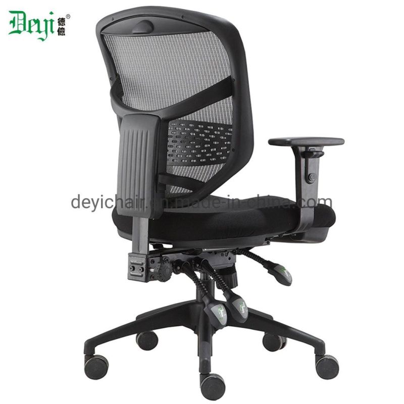 Middle Size Plastic Lumbar Support with Adjustable Arm Mesh Upholstery Back PU Caster Office Chair