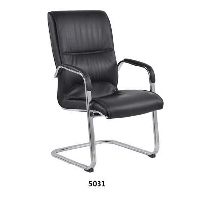 Metal Chrome Finish Leather Guest Chair