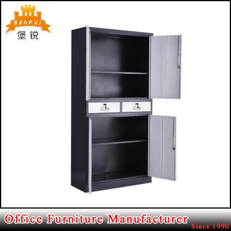 Office Furniture Vertical 4 Door Steel Filing Cabinet with 2 Drawers