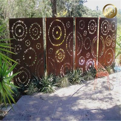 Simple Corten Steel Rectangular Customzied Garden Screen