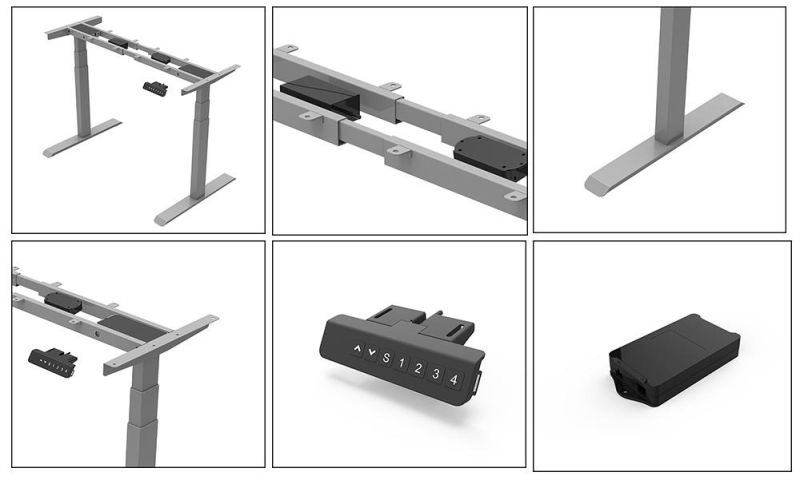 Wholesales Dual Motor 3-Stage Lifting Column Office Electric Elevating Tables