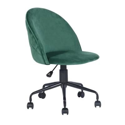 Silk Upholstery Velvet Backrest Swivel Adjustable Home Office Desk Chair