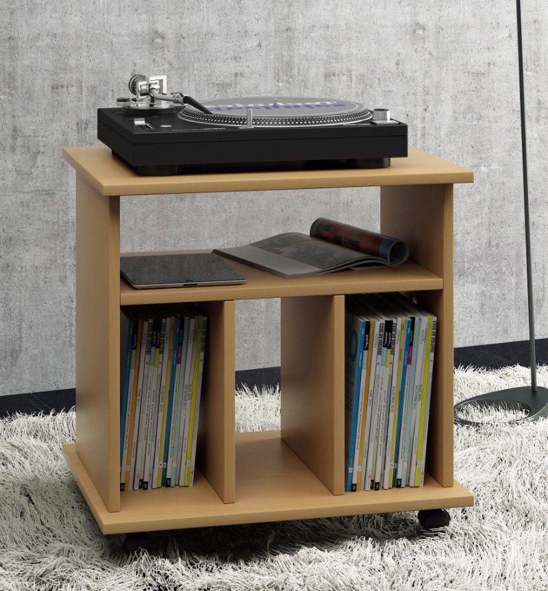 Rotating Mobile Shelving Unit Wood Bookshelf