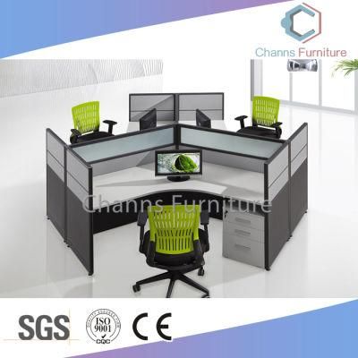 Modern Furniture Optional Colors Melamine Office Cubicle for Three Persons (CAS-W610)