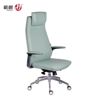 Ergonomic Leather Office Chair Swivel Chair with Adjustable Headrest Office Furniture