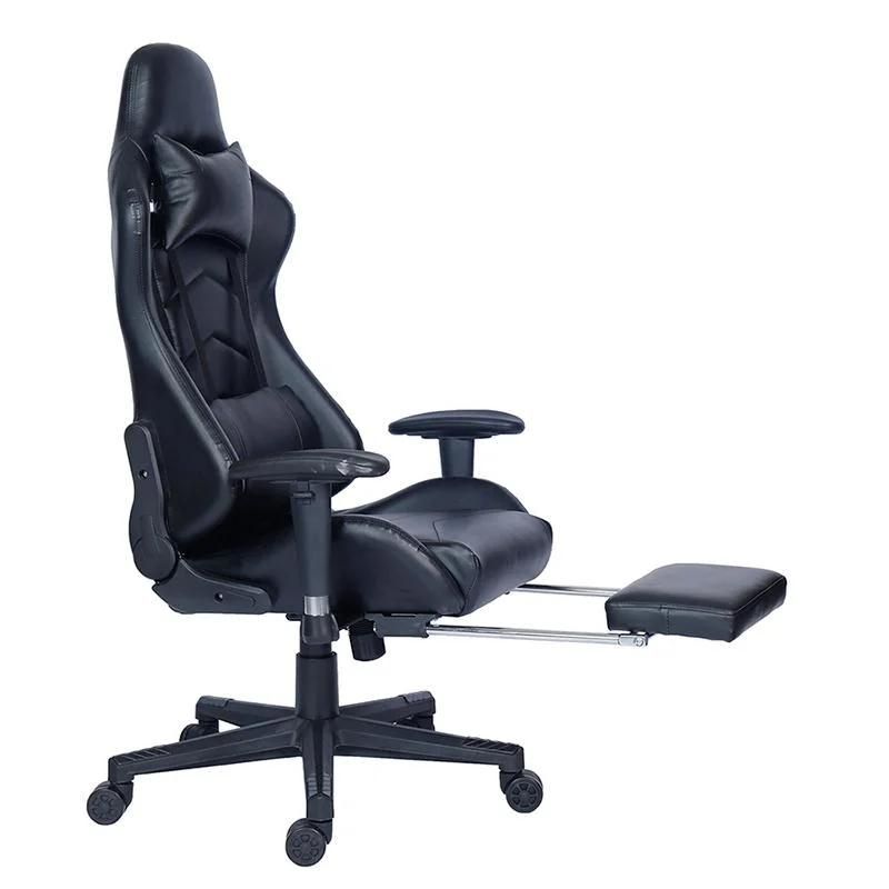 Ergonomic Leather Office Racing PC Computer Gaming Chair with Footrest