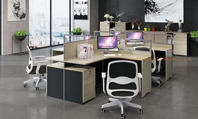 Fashion Office Furniture Team Computer Workstation Glass Partition Table