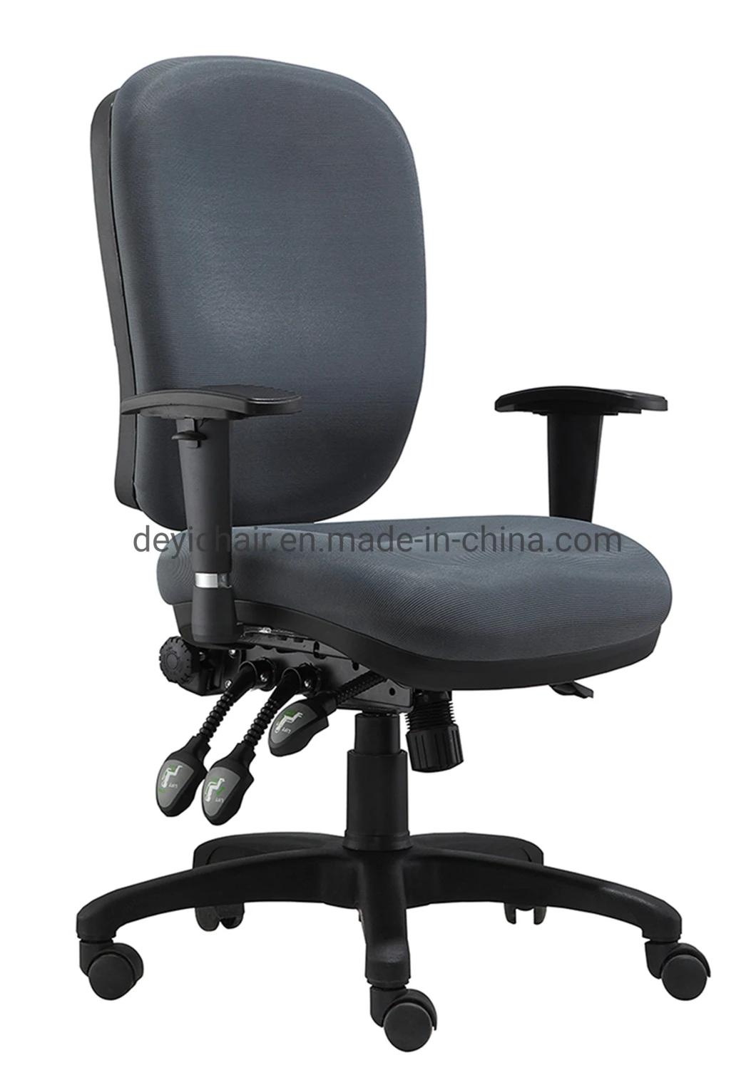 3 Lever Heavy Duty Mechanism with Seat Slider Ratcher Back with PU Available Armrest 350mm Nylon Base and Castors High Back Manager Office Chair