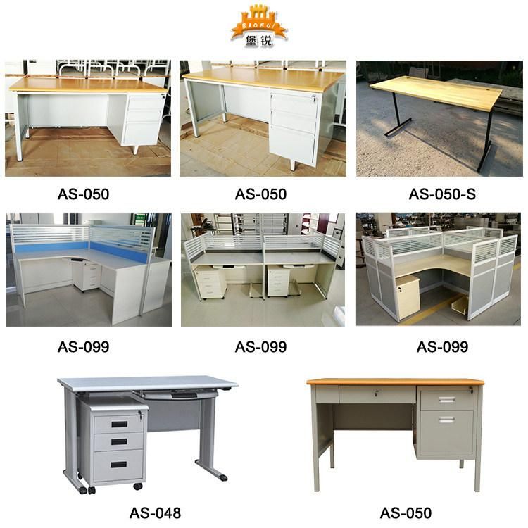 MDF Desktop Steel Single Cabinet Office Table
