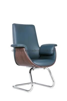 PU / Leather Upholstery for Seat and Back Medium Back Steel Frame with Chromed Finished Conference Chair