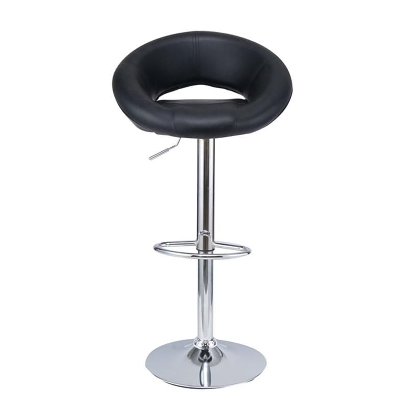 Minimalist PP Swivel Adjustable Cafe Furniture High Middle Back Bar Stool Chair