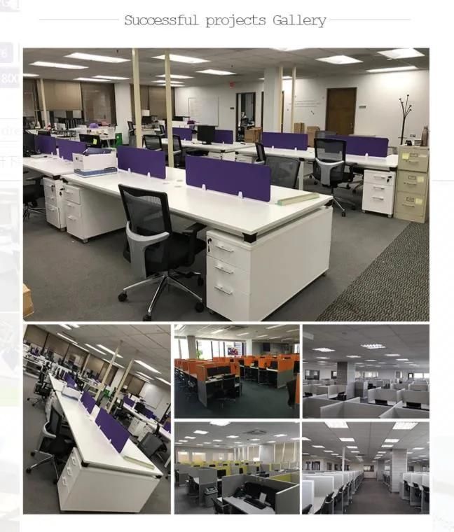 Meeting Room Modular Furniture 6 Person Office Glass Work Desks