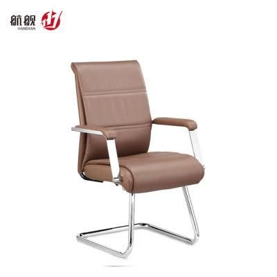 Wholesales Fashionable Leather Steelcase Office Chair with Bow Shape Visitor Chair