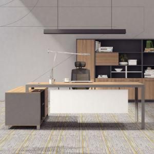 Fashionable Office Furniture L Shaped Executive L Shape MDF Office Counter Table Design