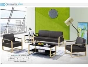 Black Modern Home Furniture Sectional Leather Living Room Sofa