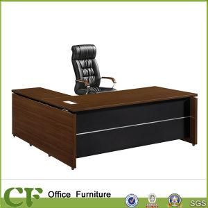 Office Desk with Fixed Cabinet and Side Table