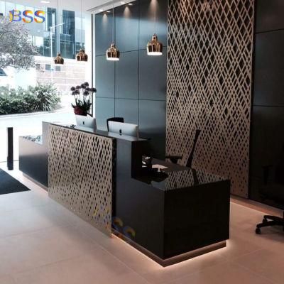 Commercial Reception Desk Small Black Marble Office Reception Desk Commercial