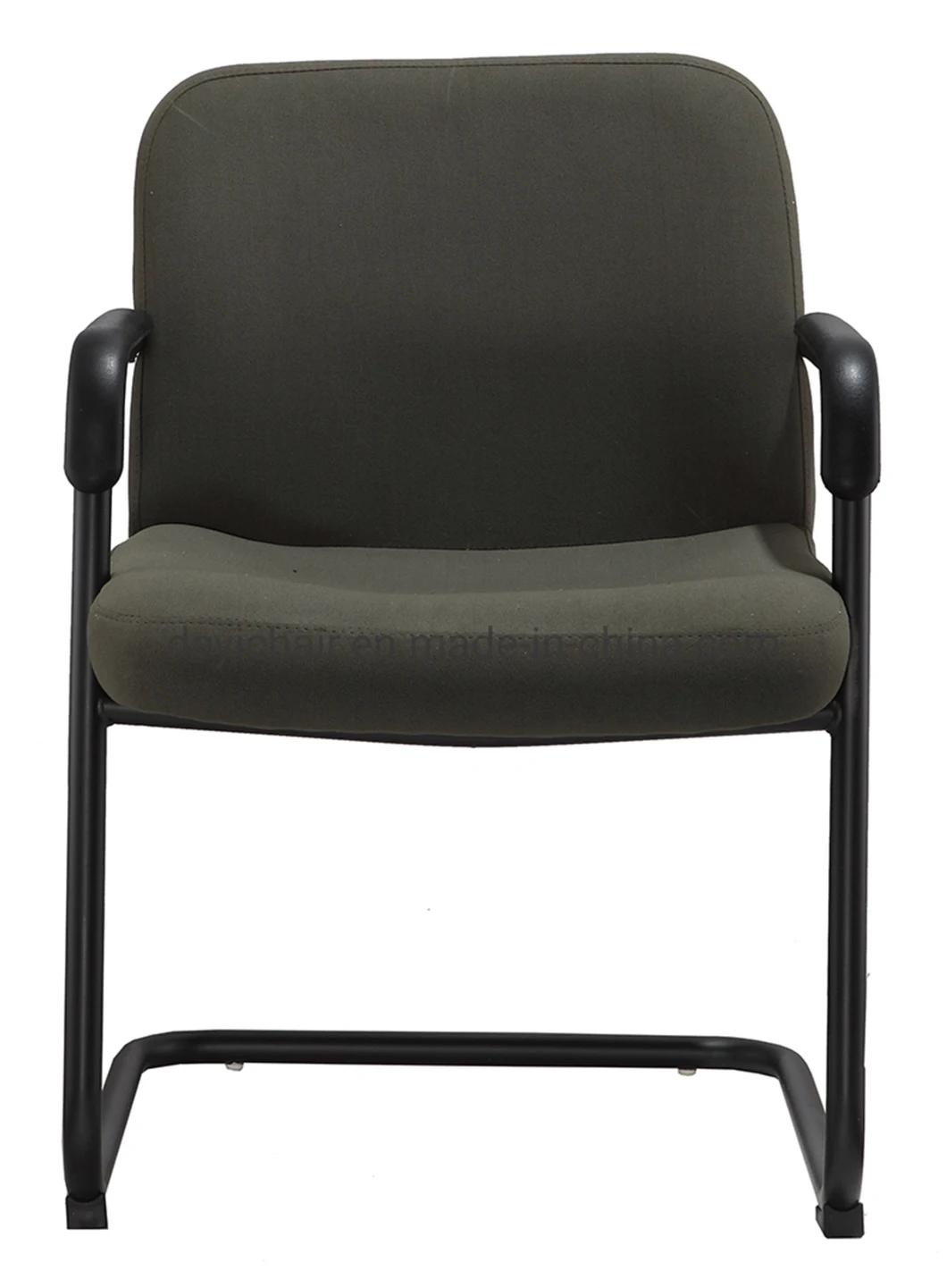 Low Back 28 Tube 2.0mm Thickness Black Metal Coated Frame with PU Armrest Fabric Conference Chair