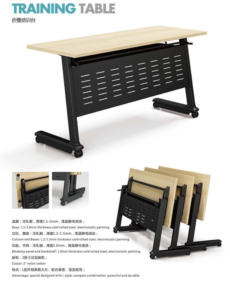 L Shape Meeting Room Training Desk Steel Folding Office Table Specific in Office Furniture