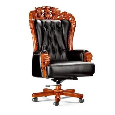 Soft Upholstered Executive Chairs Button Tufted Leather Office Chair
