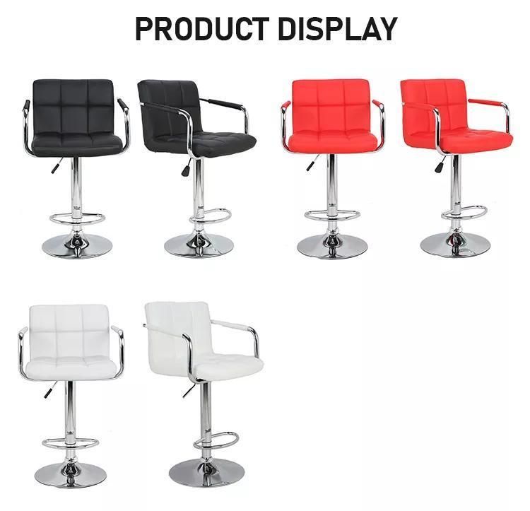 PVC Leather Bar Chair with Armrest