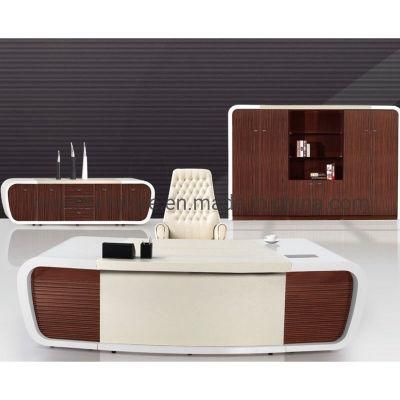 (MN-OD28) Beautiful Furniture Lacquer White CEO Office Desk