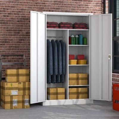 Iron Cabinet Steel Metal Wardrobe