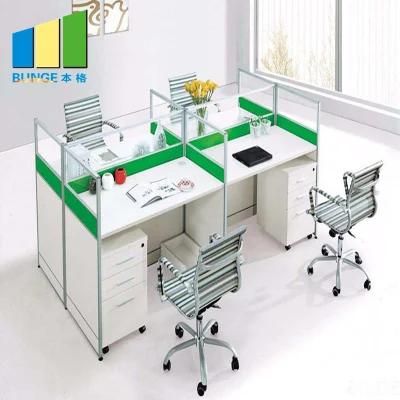 Wooden Staff Workstations Office Furniture 4-6 Person Office Cubicles Partitions