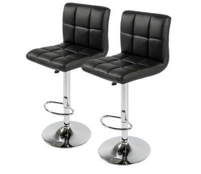 PU Leather Swivel Bar Chair Without Armrest