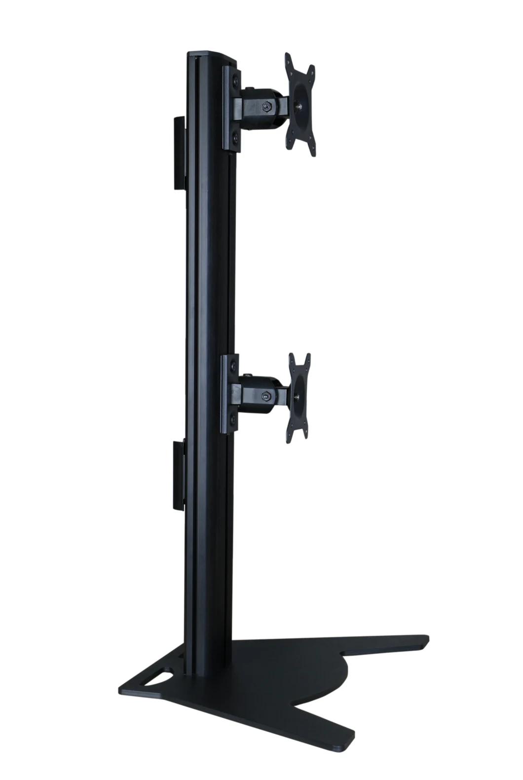 Silver/Black Desktop & Wallmount Workstation with Height Adjustment