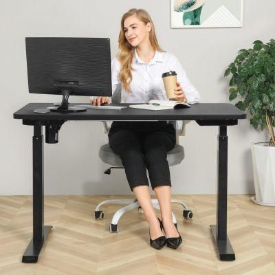 Elites Black L-Shaped Office Furniture Study Desk Adjustable Standing Desk Computer Table
