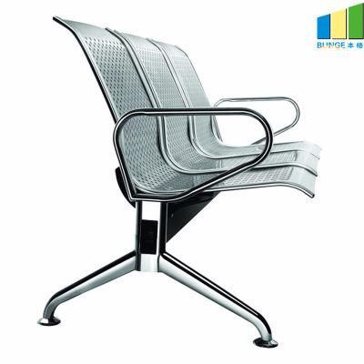 Stainless Steel Bench Seating Public Airport Waiting Chair Multi Seats