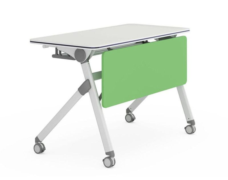Flip up Table Top Study Desk for Student Training Course with Movable Leg