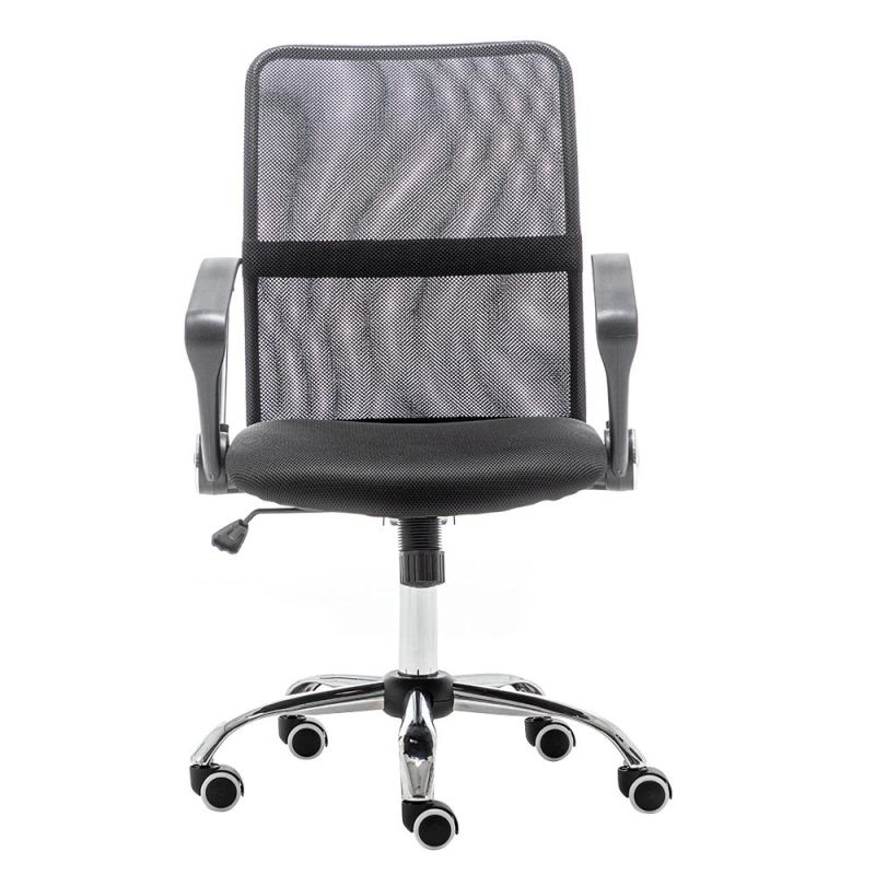 Cheap Black Mesh Small Office Chairs Computer Chairs Swivel Guest Conference Chairs with Wheels for Meeting Room