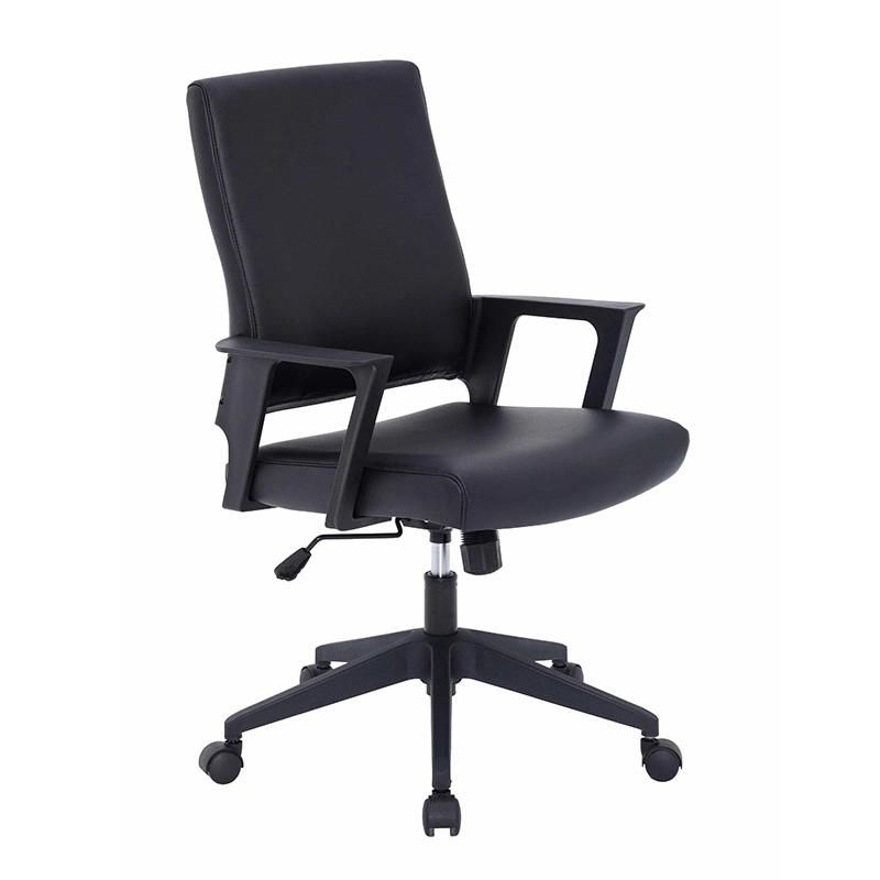 MID-Back Fixed Armrest Leather Computer Executive Office Chair
