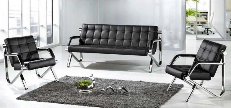 Latest Design Reception Office Comfortablel Lesiure Leather Sofa