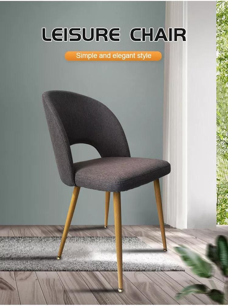 Dining Room Fabric Chair with Wood Foot