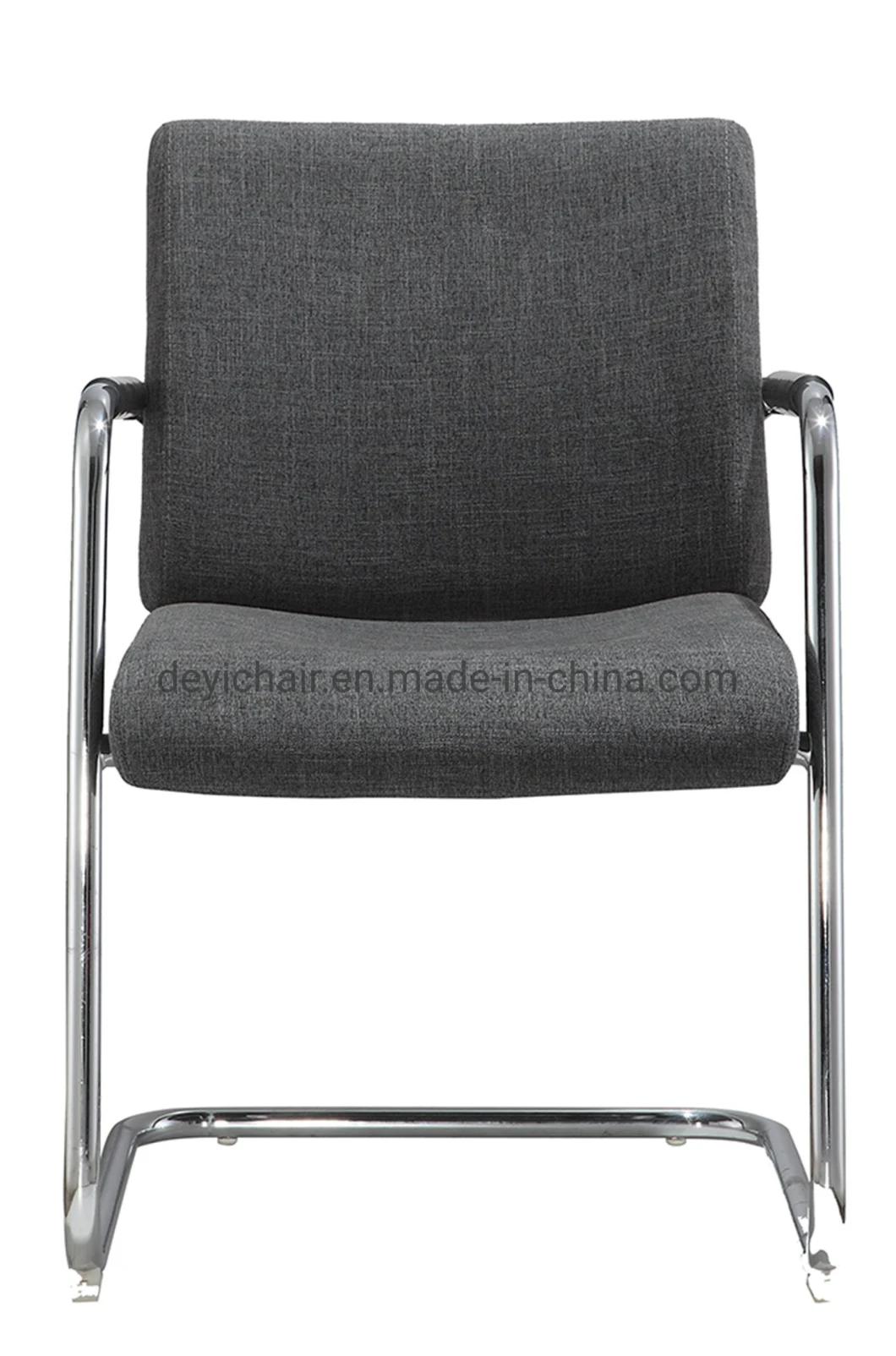 25 Tube 2.0mm Thickness Four Legs Frame with Wheels with Armrest Medium Mesh Back Fabric Seat Conference Chair