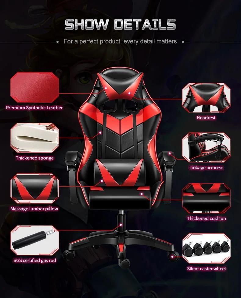 Custom Wholesale PU Leather Swivel Gamer Chair Factory From China
