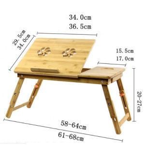 Adjustable Bamboo Computer Laptop Desk Foldable Computer Table