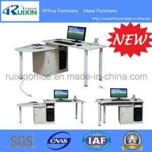 2015 New Design Corner Computer Table/Desk with Wood Cabinet (RX-D3501)