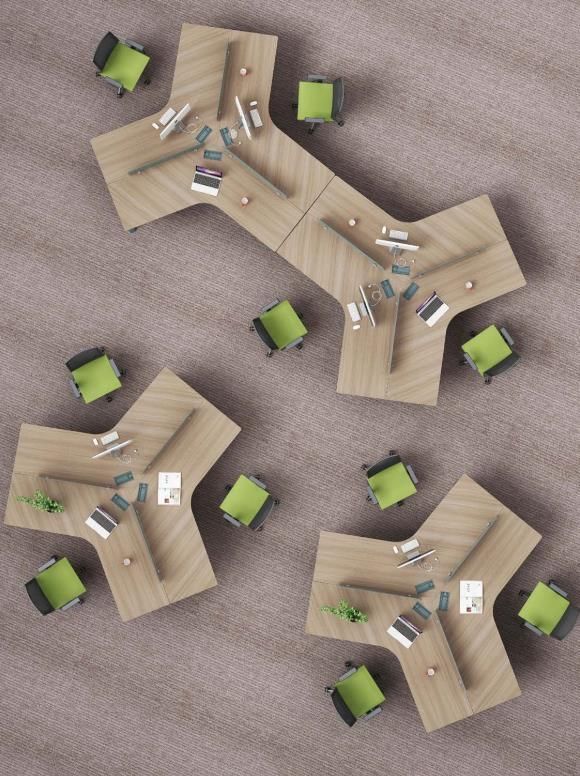 Executive Office Desk Partitions Division Table Furniture Designs Three 3 Staffs