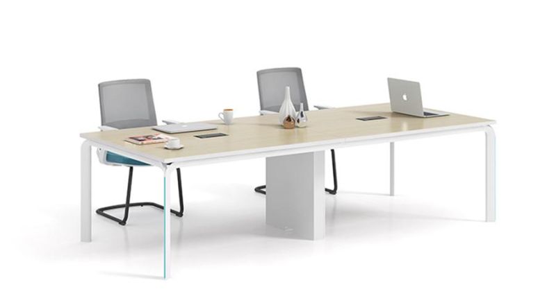 Modern Melamine Metal Frame L Shape Corner Office Desk Manager Table