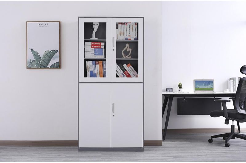 Office Use Metal Filing Cabinets with Glass Door