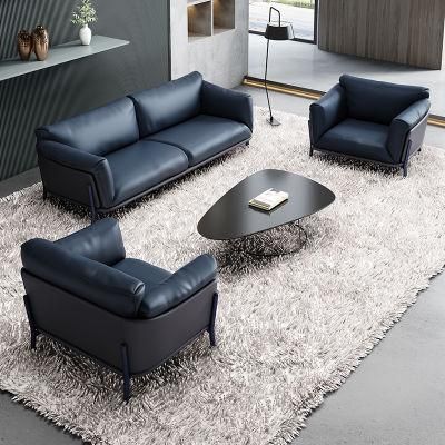 Italy Design Modern Leather Sofa High End Office Contemporary Style Sofa