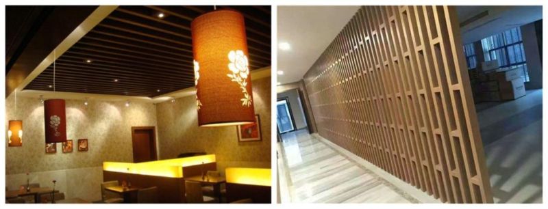 WPC Tube Waterproof and Fireproof PVC Wood Plastic Composite Panel for Partition Wall