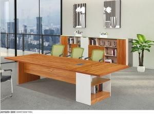 New High Quality Movable Conference Room Table Furniture with MFC High End Modern Gold Oak Conference Table