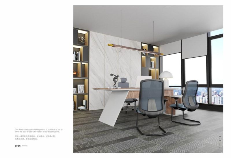 Bow Shape Wholesale Middle Ergonomic Adjustable Gaming Traning Meeting Staff Dining Home Office Swivel Chair