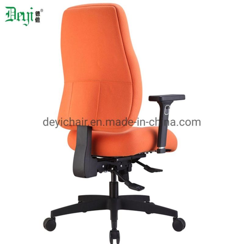 Middle Back Black Fabric Back and Seat Human Design Multifunctional Mechanism Manager Computer Manaoffice Chair