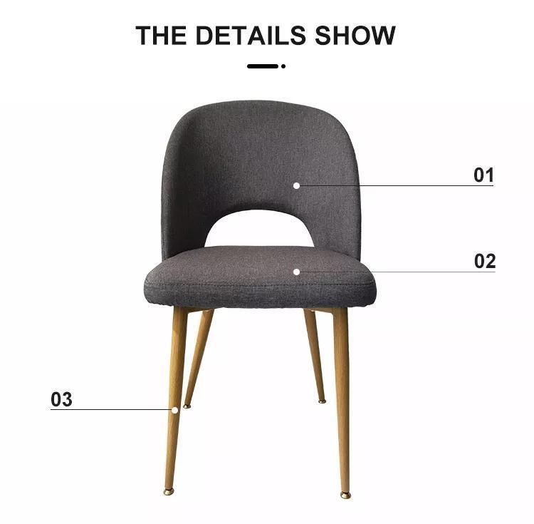 Dining Room Fabric Chair with Wood Foot